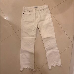 White Zara straight leg jeans